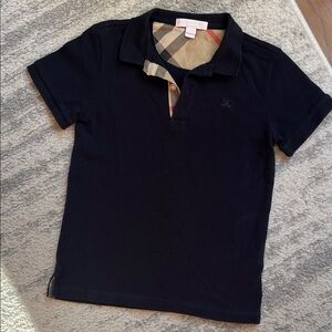 Burberry Kids Polo with Check Collar